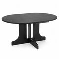 Mesa de comedor ovalada de madera negro
