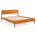 Cama doble de madera maciza con cabecero 200x150 cm
