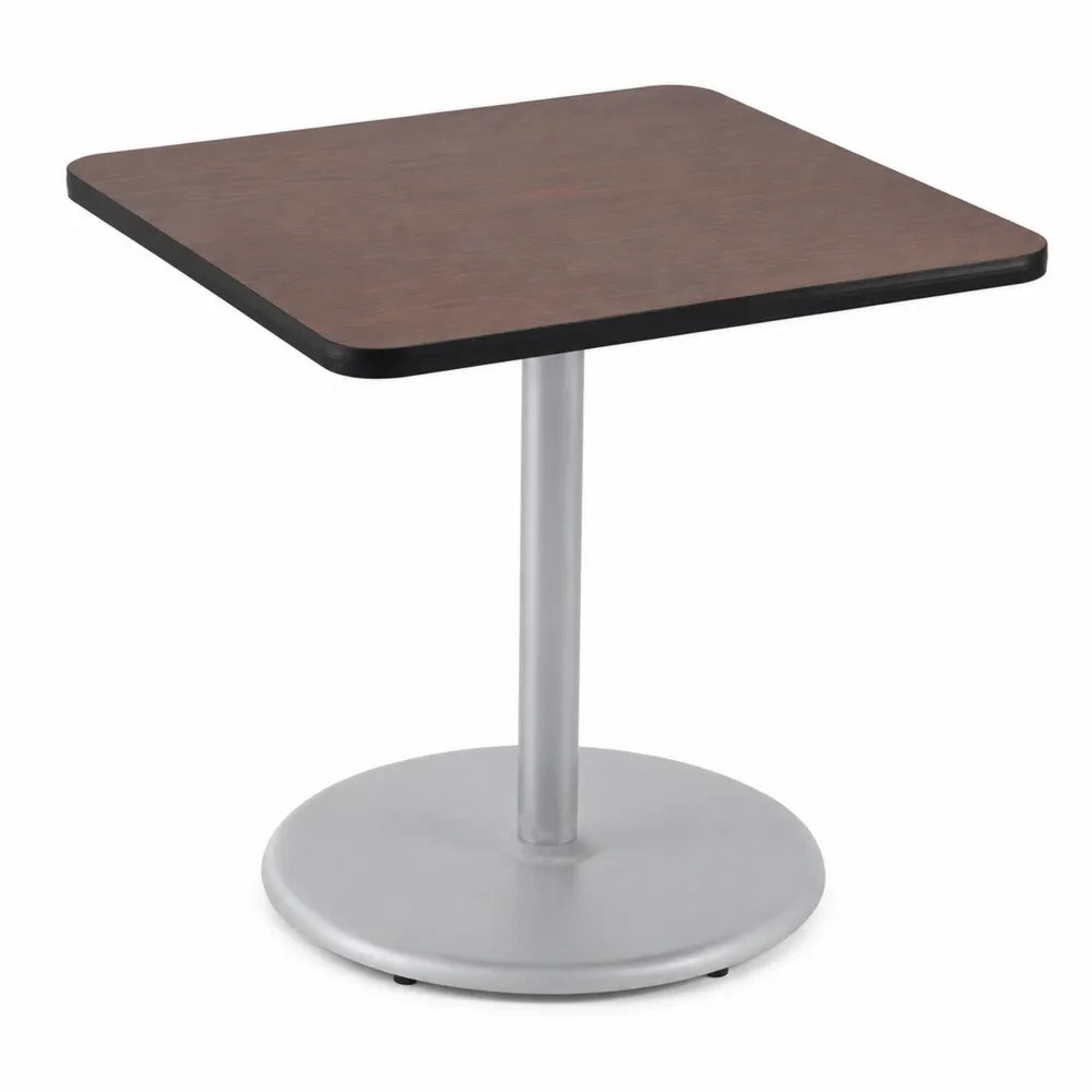 Mesa cuadrada de MDF Marr¨®n con Base Met¨¢lica 60cm