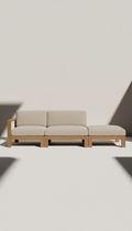 Sofá modular de lana texturada