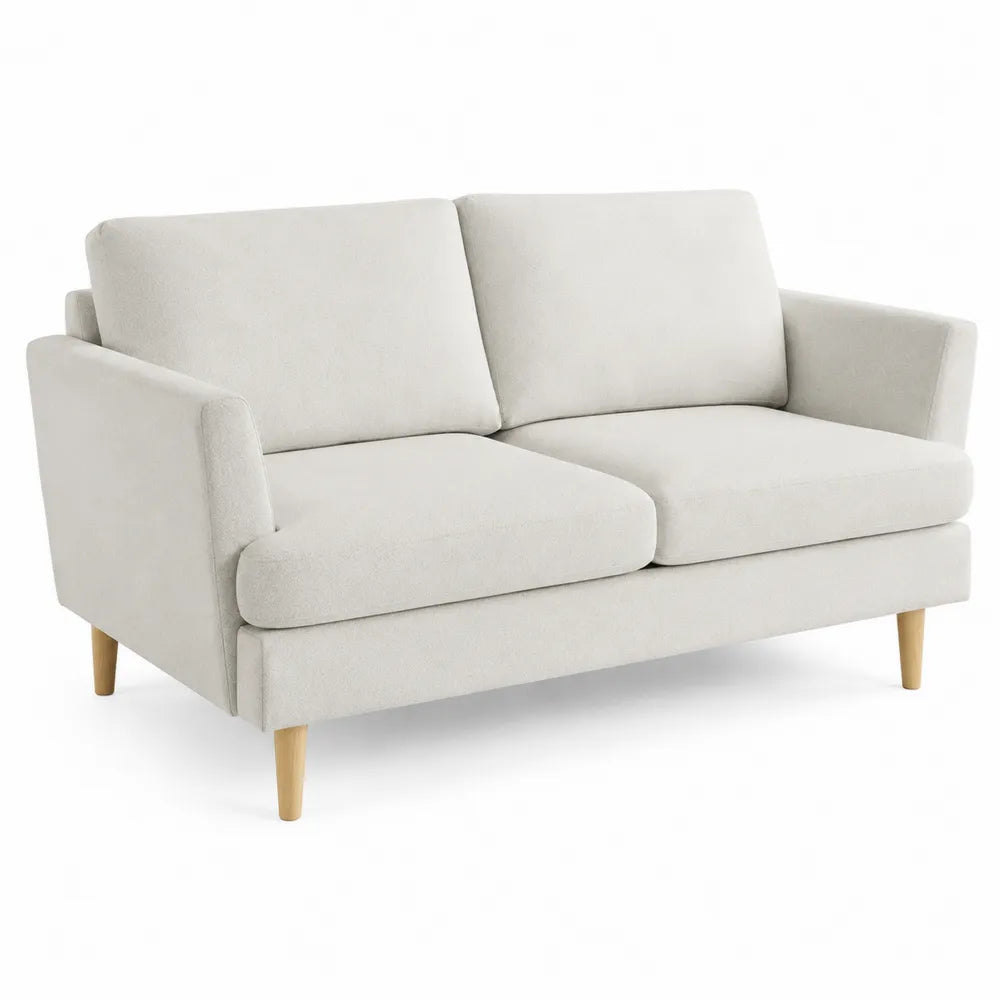 Sof¨¢ de dos plazas de poli¨¦ster y madera 160x90x85 cm
