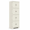 Armario alto de Madera con 6 puertas Blanco 190x60x30 cm
