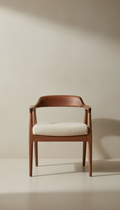 Silla acento de roble curvado